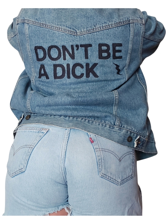 Truth Never Told Don't Be A D*ck Embroidered Jacket  L Unisex - Picture 2 of 15